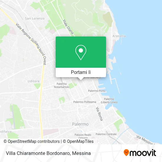 Mappa Villa Chiaramonte Bordonaro