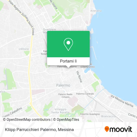 Mappa Kliipp Parrucchieri Palermo