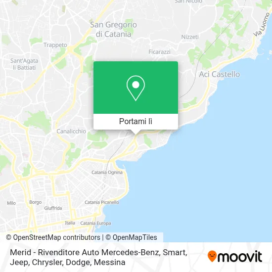 Mappa Merid - Rivenditore Auto Mercedes-Benz, Smart, Jeep, Chrysler, Dodge