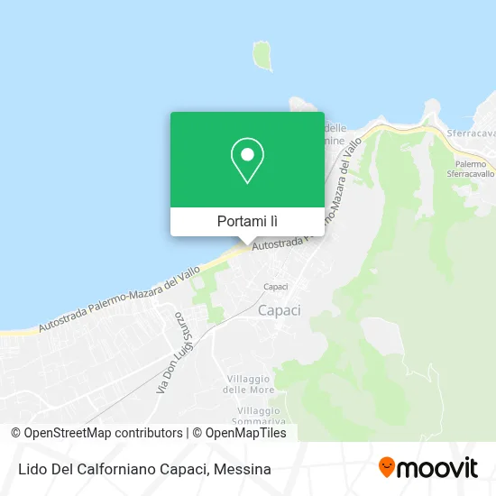 Mappa Lido Del Calforniano Capaci