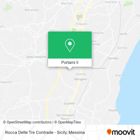 Mappa Rocca Delle Tre Contrade - Sicily