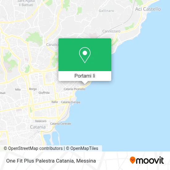 Mappa One Fit Plus Palestra Catania