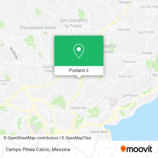 Mappa Campo Pinea Calcio