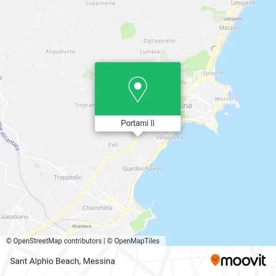 Mappa Sant Alphio Beach