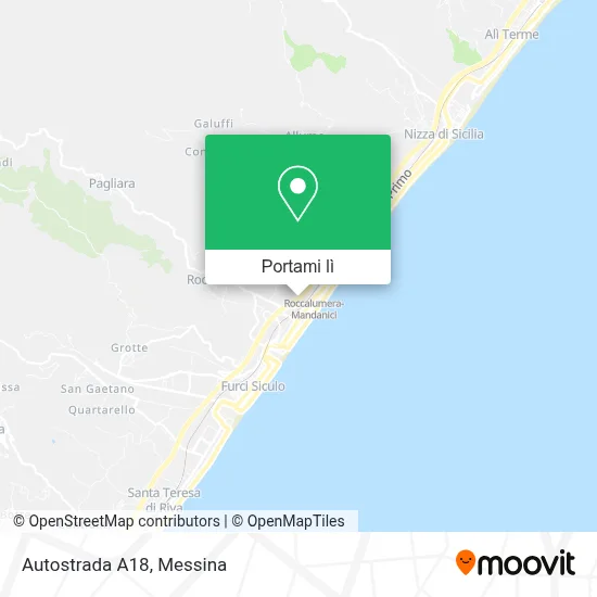 Mappa Autostrada A18