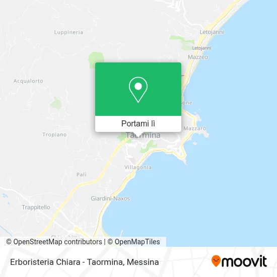 Mappa Erboristeria Chiara - Taormina