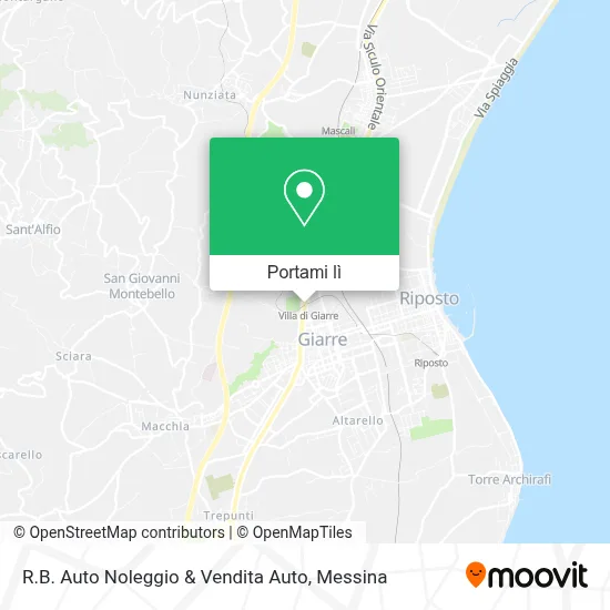 Mappa R.B. Auto Noleggio & Vendita Auto