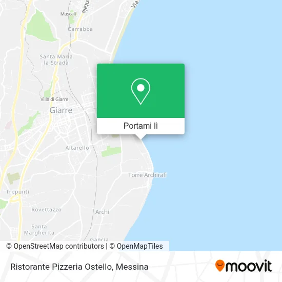 Mappa Ristorante Pizzeria Ostello