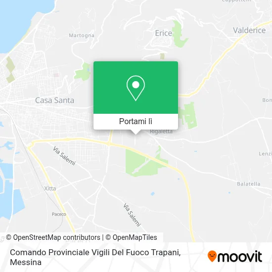 Mappa Comando Provinciale Vigili Del Fuoco Trapani
