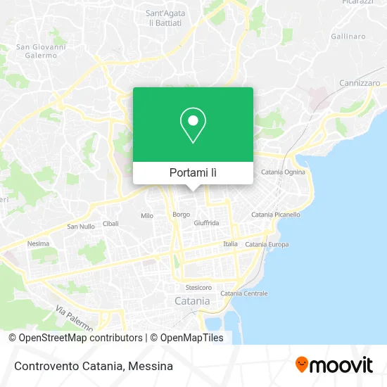 Mappa Controvento Catania