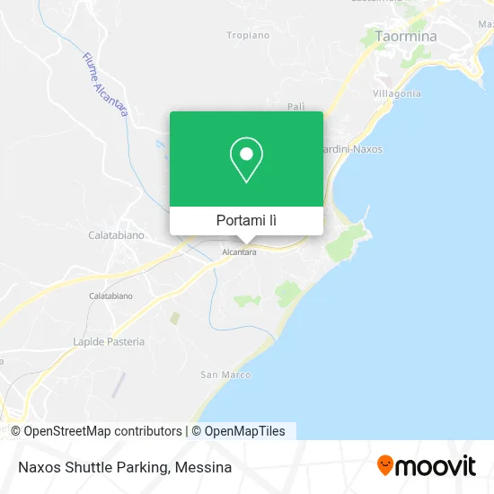 Mappa Naxos Shuttle Parking