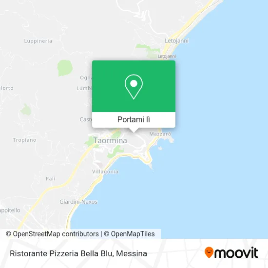 Mappa Ristorante Pizzeria Bella Blu
