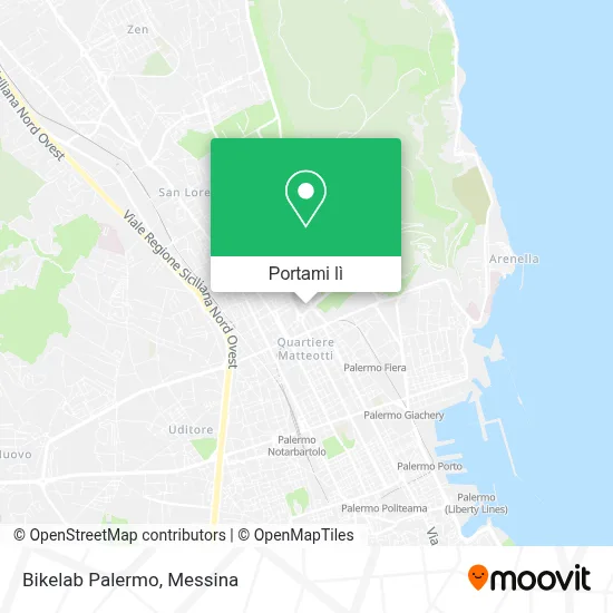 Mappa Bikelab Palermo