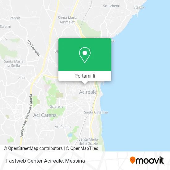 Mappa Fastweb Center Acireale