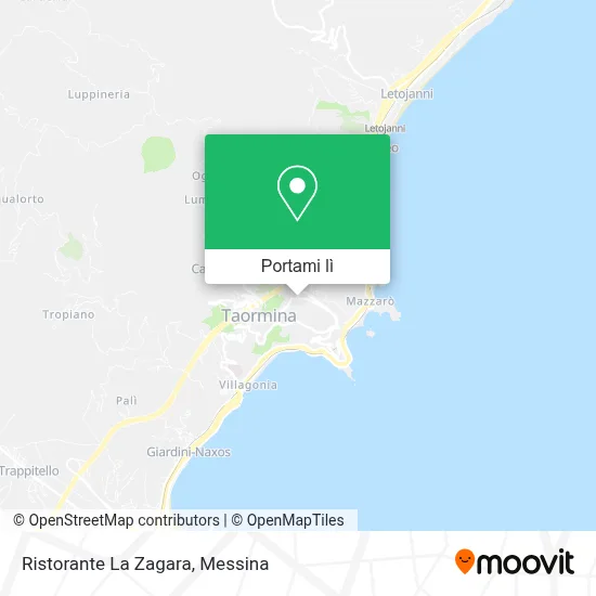 Mappa Ristorante La Zagara
