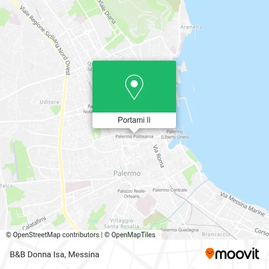 Mappa B&B Donna Isa