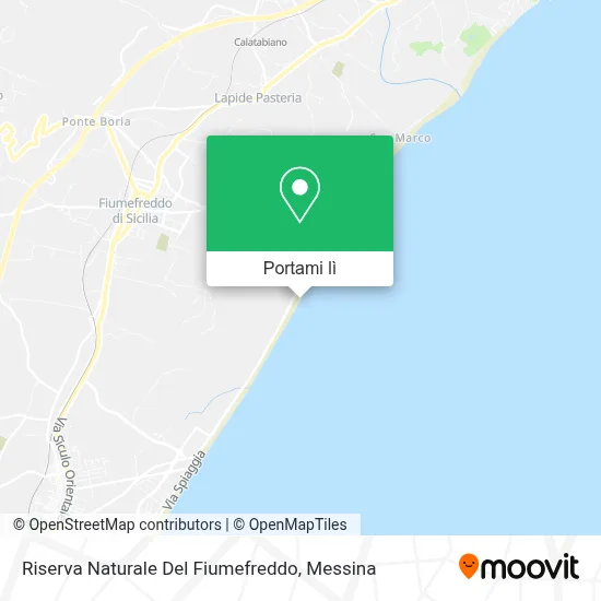 Mappa Riserva Naturale Del Fiumefreddo