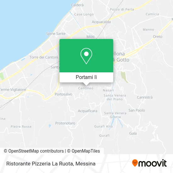 Mappa Ristorante Pizzeria La Ruota