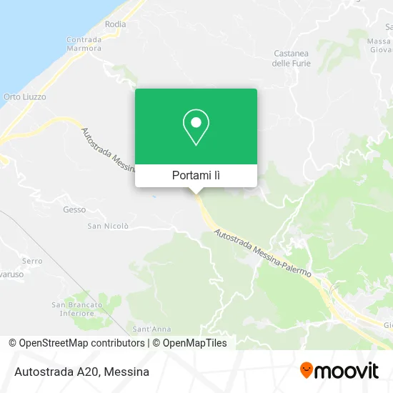 Mappa Autostrada A20