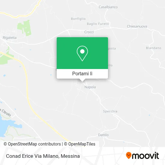 Mappa Conad Erice Via Milano