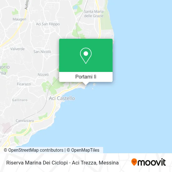 Mappa Riserva Marina Dei Ciclopi - Aci Trezza