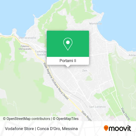 Mappa Vodafone Store | Conca D'Oro