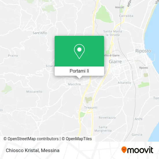Mappa Chiosco Kristal