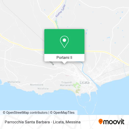 Mappa Parrocchia Santa Barbara - Licata