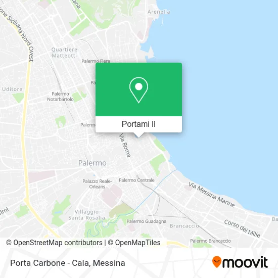 Mappa Porta Carbone - Cala