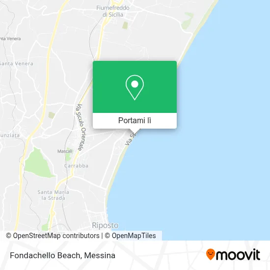 Mappa Fondachello Beach
