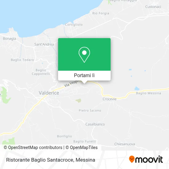 Mappa Ristorante Baglio Santacroce