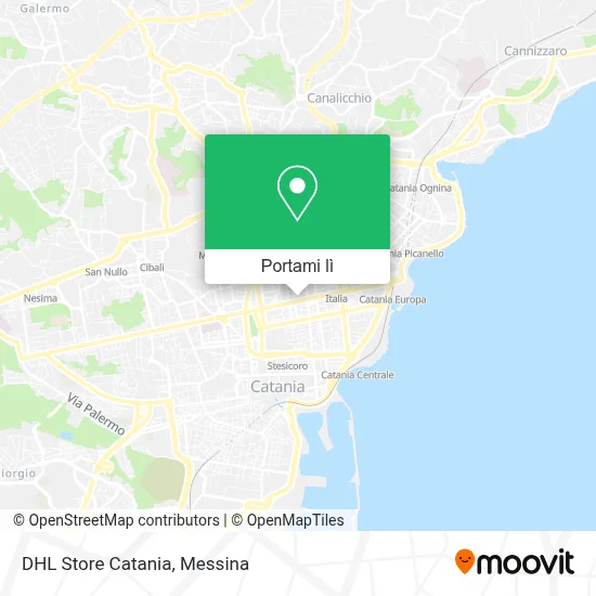Mappa DHL Store Catania
