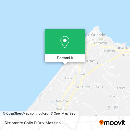 Mappa Ristorante Gallo D'Oro