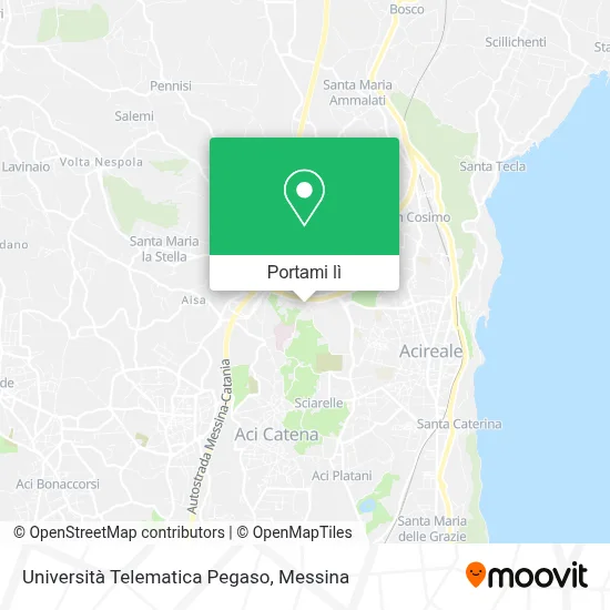 Mappa Università Telematica Pegaso