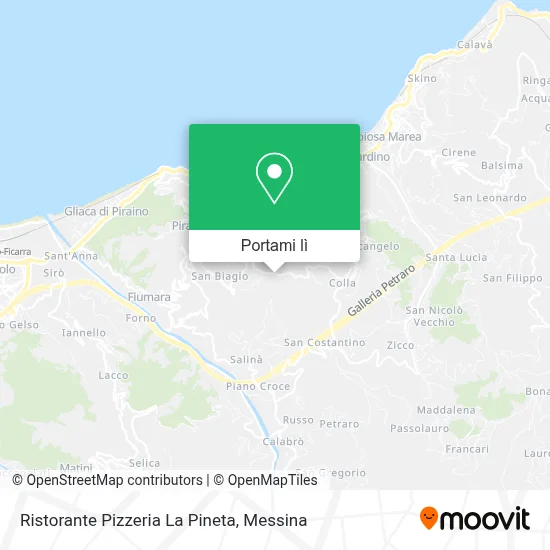 Mappa Ristorante Pizzeria La Pineta