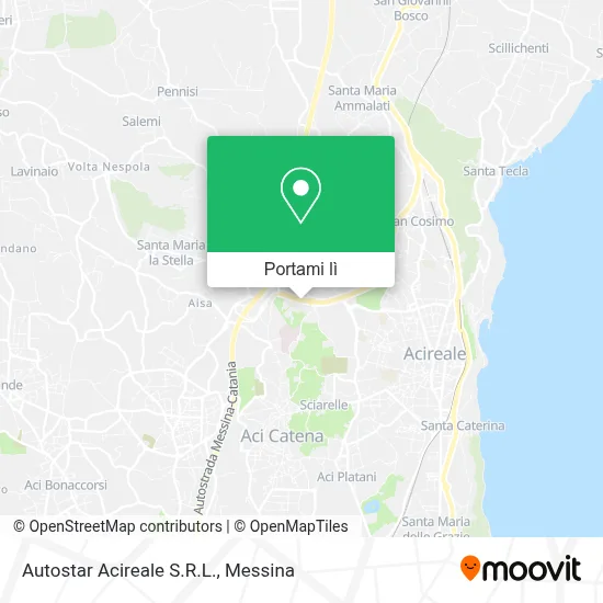 Mappa Autostar Acireale S.R.L.