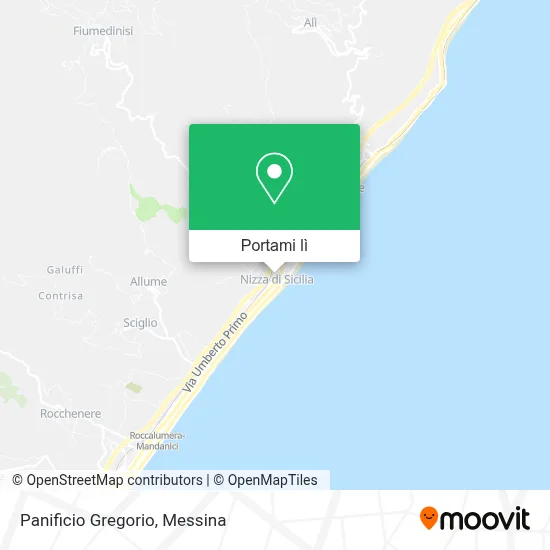 Mappa Panificio Gregorio