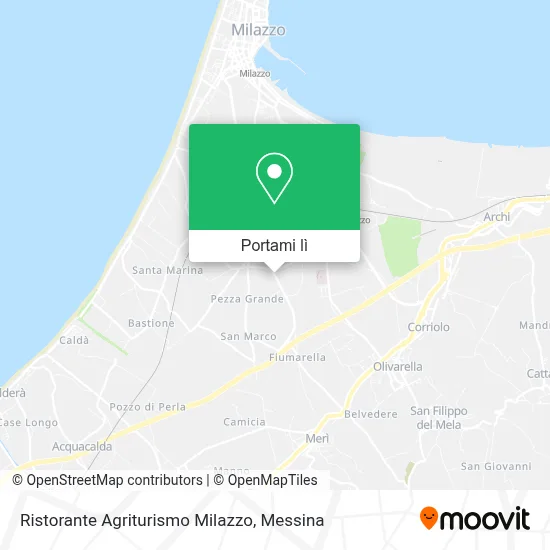 Mappa Ristorante Agriturismo Milazzo