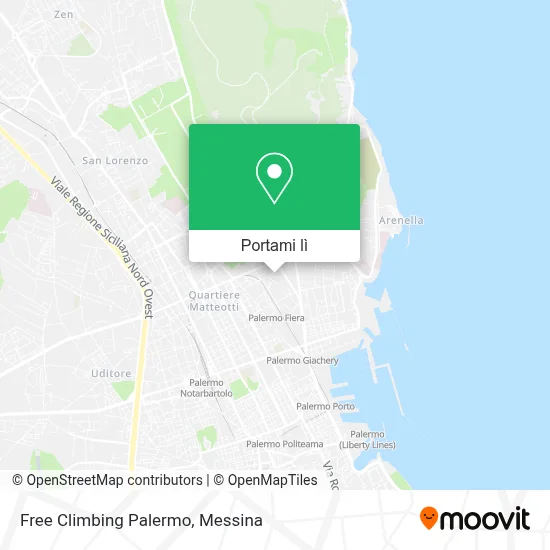 Mappa Free Climbing Palermo