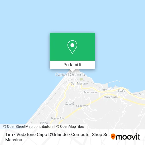 Mappa Tim - Vodafone Capo D'Orlando - Computer Shop Srl