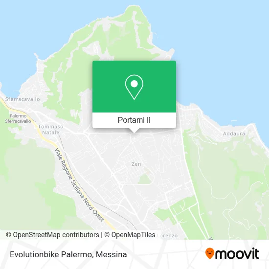 Mappa Evolutionbike Palermo