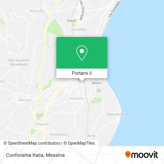 Mappa Conforama Italia