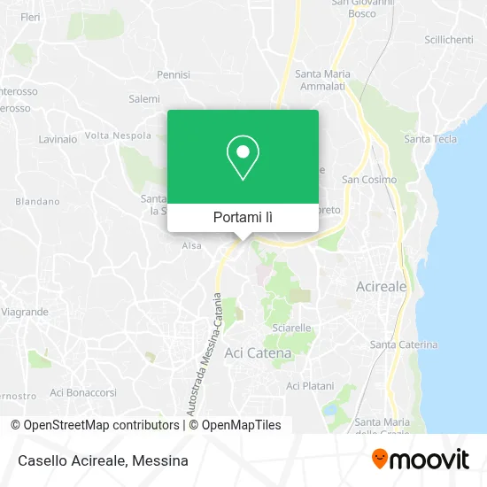 Mappa Casello Acireale
