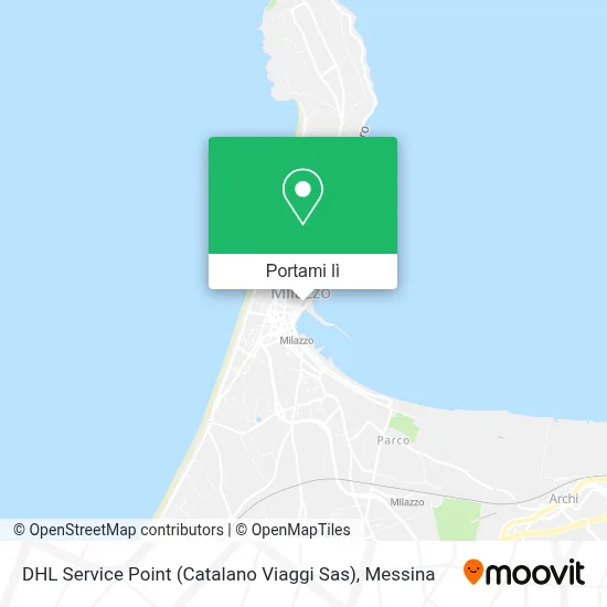 Mappa DHL Service Point (Catalano Viaggi Sas)