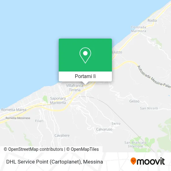 Mappa DHL Service Point (Cartoplanet)