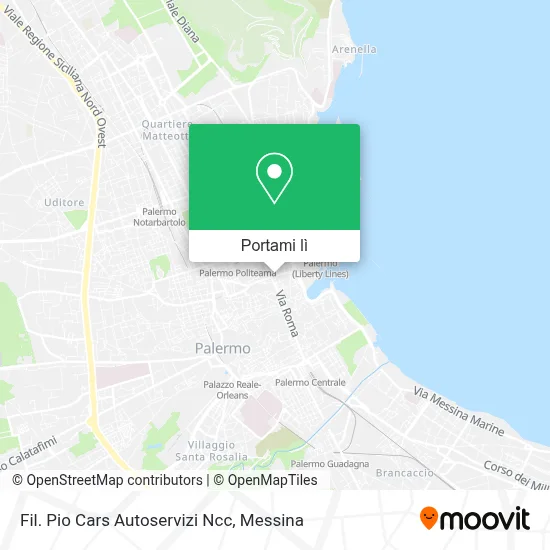 Mappa Fil. Pio Cars Autoservizi Ncc