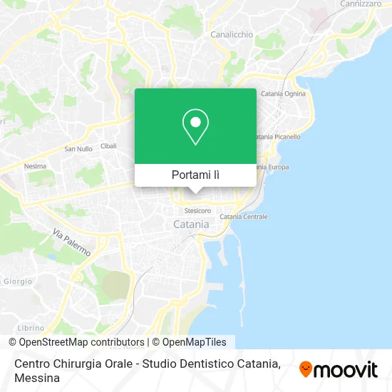 Mappa Centro Chirurgia Orale - Studio Dentistico Catania