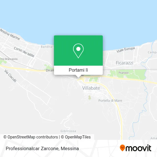 Mappa Professionalcar Zarcone