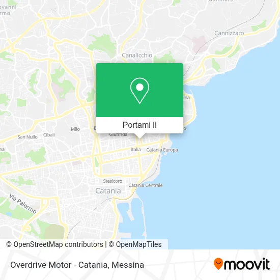 Mappa Overdrive Motor - Catania