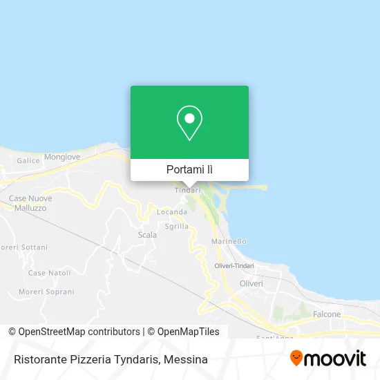Mappa Ristorante Pizzeria Tyndaris